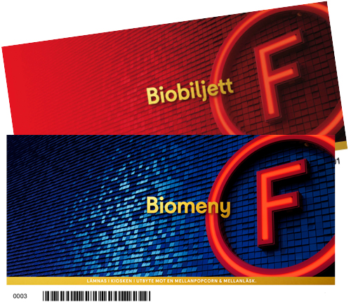 Biobiljett + biomeny