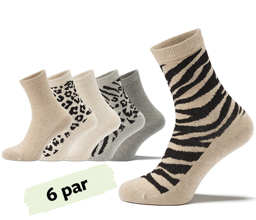 Animal socks – 6 par, strl 40-42