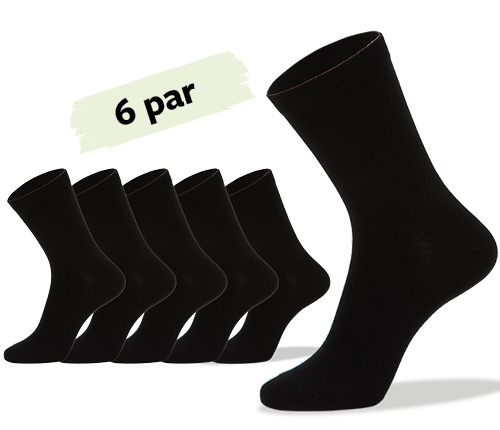 Classic black socks - 6 par, strl 41-45